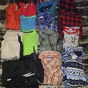 Assorted Clothing Bundle with Pajamas and Shirts size 10-12 boys